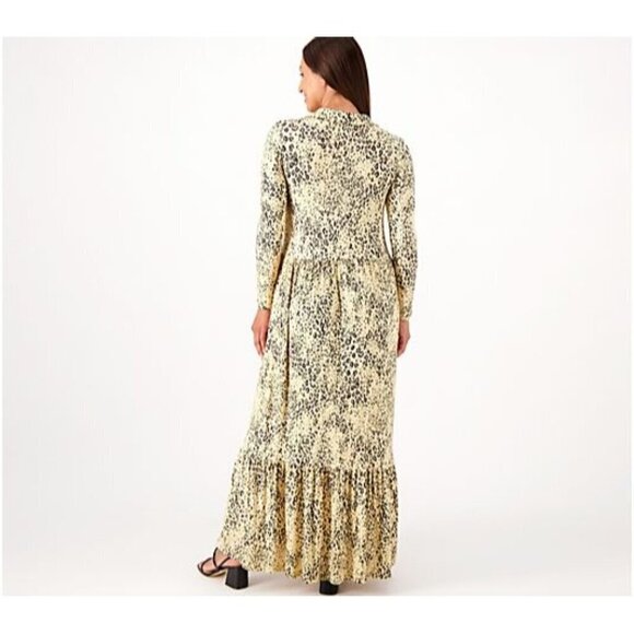 Tolani Collection Women's Long Sleeve Printed Collard Maxi Dress - 1XL - Picture 16 of 16